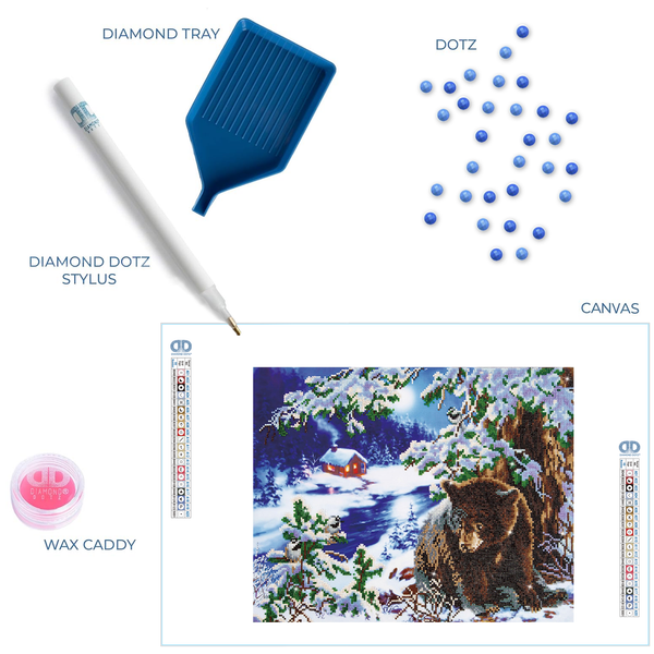 Dotz Diamond Dotz Rambling Bear - 20.5" X 16.5"