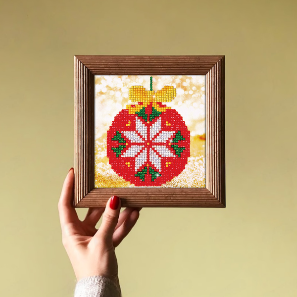 Dotz Diamond Dotz Red Bauble - 5.3" X 5.3"