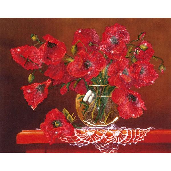 dotz Diamond Dotz Red Poppies - 20.0" x 16.0"