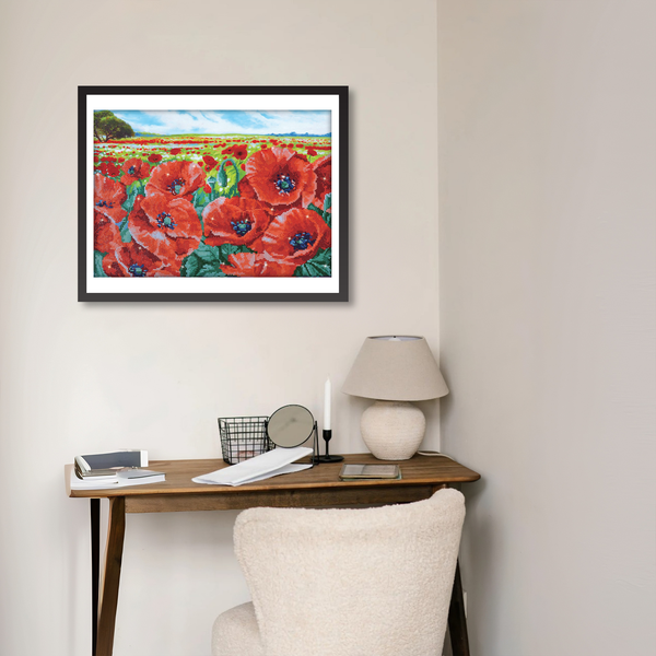 Dotz Diamond Dotz Red Poppy Field - 23.6" X 16.5"