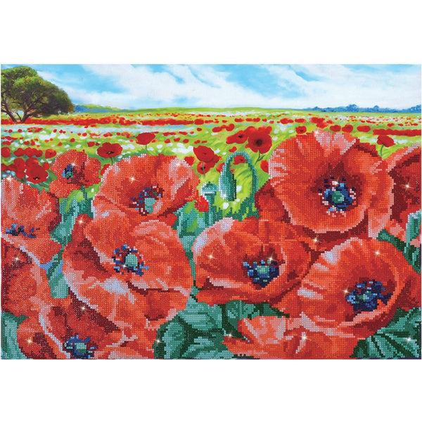 dotz Diamond Dotz Red Poppy Field - 23.6" x 16.5"