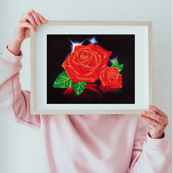 Dotz Diamond Dotz Red Rose Sparkle - 14.0" X 11.0"