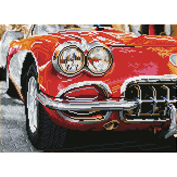 Dotz Diamond Dotz Red Sports Car - 16.9" X 12.2"