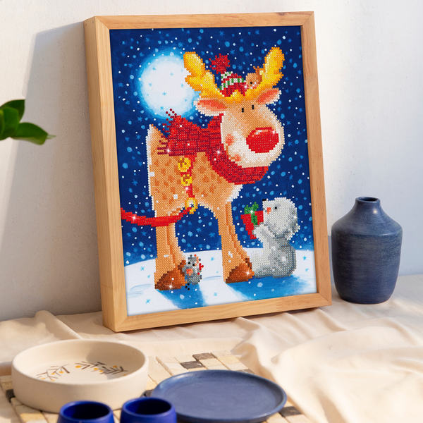 Dotz Diamond Dotz Reindeer Gift - 10.6" X 13.8"