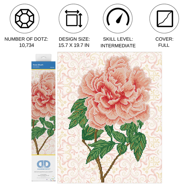 Dotz Diamond Dotz Rose Blush - 15.8" X 19.7"