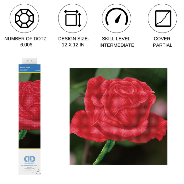 Dotz Diamond Dotz Rose Bud - 12.0" X 12.0"