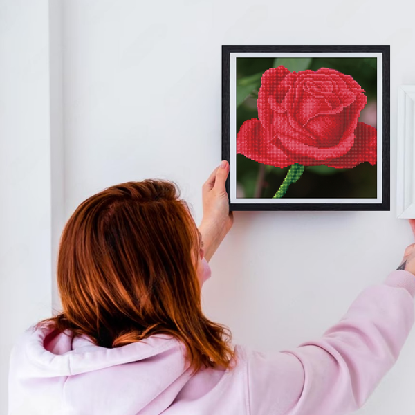 Dotz Diamond Dotz Rose Bud With Frame - 12.0" X 12.0"