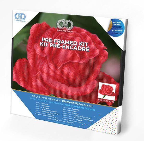 dotz Diamond Dotz Rose Bud with Frame - 12.0" x 12.0"