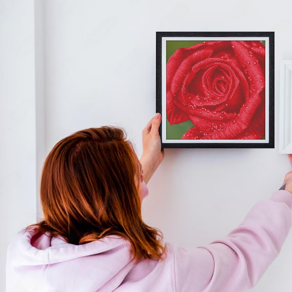 Dotz Diamond Dotz Rose Dew With Frame - 12.0" X 12.0"