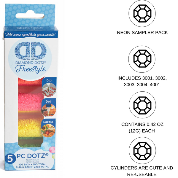 Dotz Diamond Dotz Sampler Pack - Neon