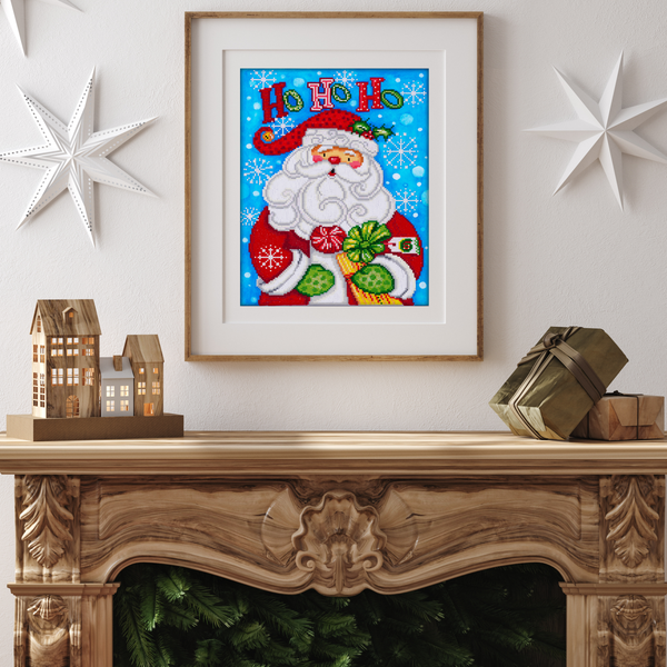 Dotz Diamond Dotz Santa Ho Ho Ho - 13.8" X 17.7"