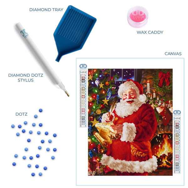 Dotz Diamond Dotz Santa's List - 22.4" X 28.4"