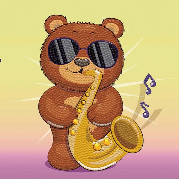 Dotz Diamond Dotz Sax Bear - 8.7" X 8.7"