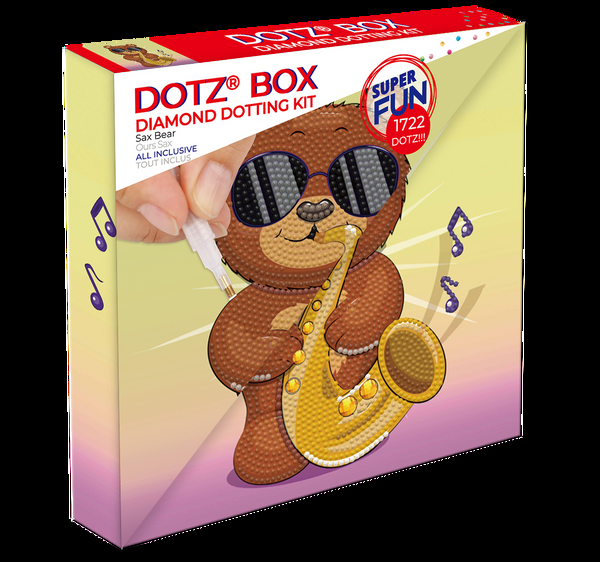 dotz Diamond Dotz Sax Bear - 8.7" x 8.7"