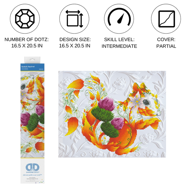 Dotz Diamond Dotz Scotch Squirrel - 20.5" X 16.5"