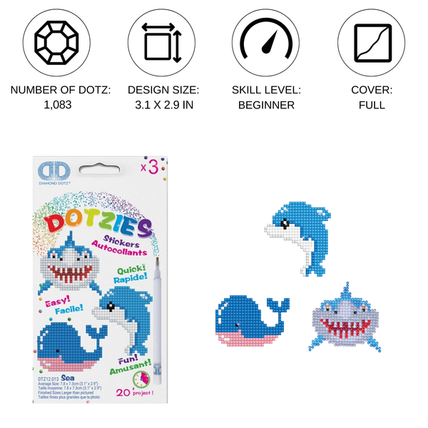 Dotz Diamond Dotz Sea - DOTZIES Stickers Kit