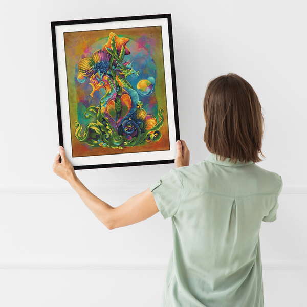 Dotz Diamond Dotz Sea Horses - 20.5" X 26.0"