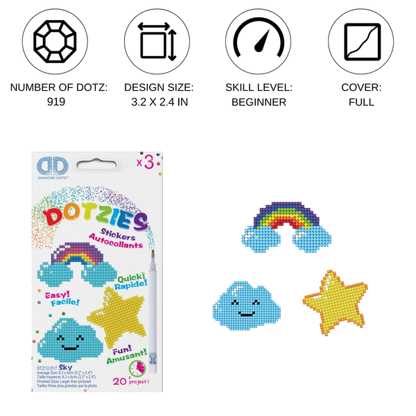 Dotz Diamond Dotz Sky - DOTZIES Stickers Kit
