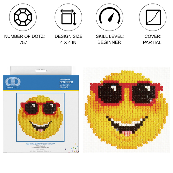 Dotz Diamond Dotz Smiling Face - 4.0" X 4.0"