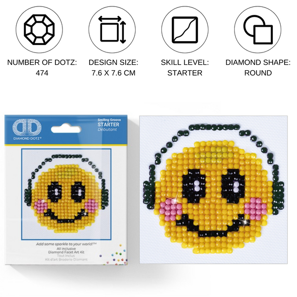 Dotz Diamond Dotz Smiling Groove - 3.0" X 3.0"