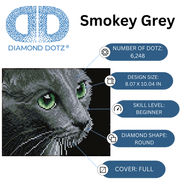 Dotz Diamond Dotz Smokey Grey - 10.0" X 8.1"