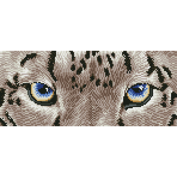 Dotz Diamond Dotz Snow Leopard Spy - 16.5" X 7.1"