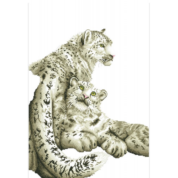Dotz Diamond Dotz Snow Leopards - 20.5" X 30.3"