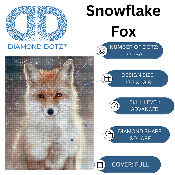 Dotz Diamond Dotz Snowflake Fox - 13.8" X 17.7"