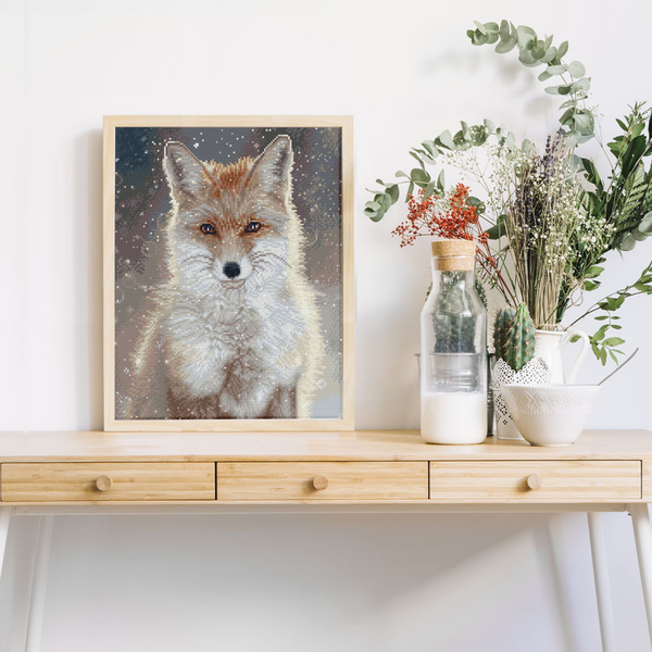 Dotz Diamond Dotz Snowflake Fox - 13.8" X 17.7"