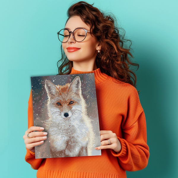 Dotz Diamond Dotz Snowflake Fox - 13.8" X 17.7"