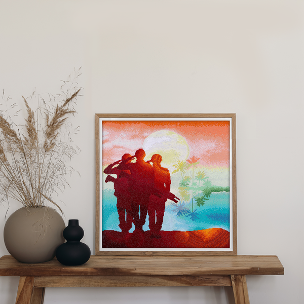 Dotz Diamond Dotz Soldiers At Dawn - 24.0" X 24.0"