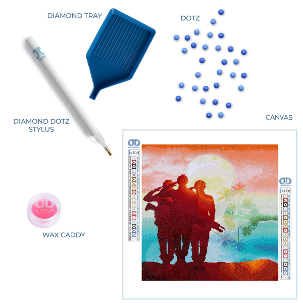 Dotz Diamond Dotz Soldiers At Dawn - 24.0" X 24.0"