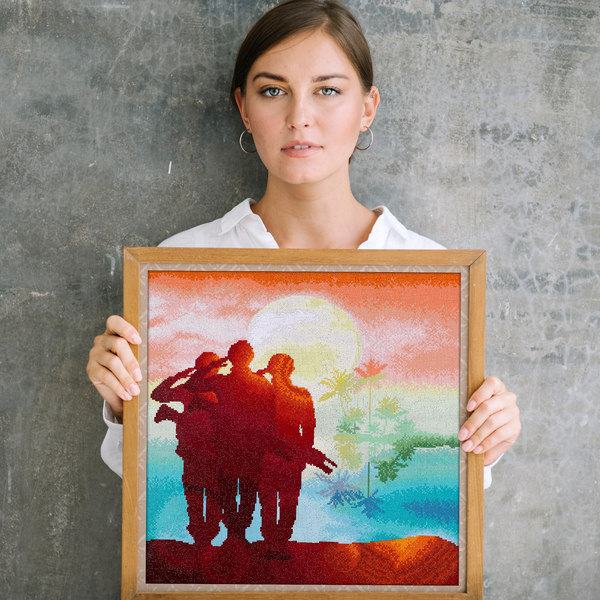 Dotz Diamond Dotz Soldiers At Dawn - 24.0" X 24.0"