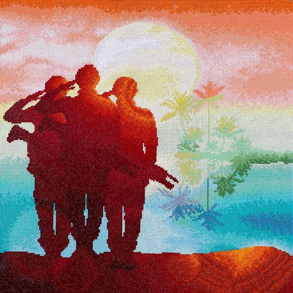 dotz Diamond Dotz Soldiers at Dawn - 24.0" x 24.0"
