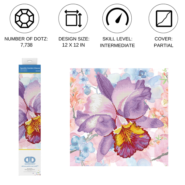 Dotz Diamond Dotz Sparkle Garden Mauve - 12.0" X 12.0"