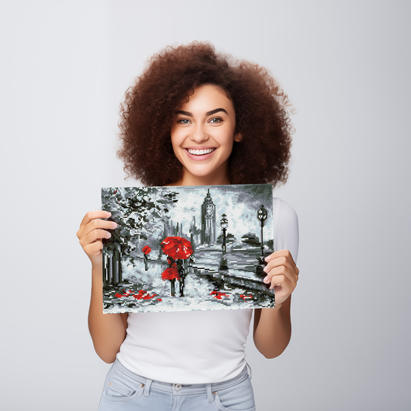 Dotz Diamond Dotz Splash Of Red - 15.8" X 11.8"