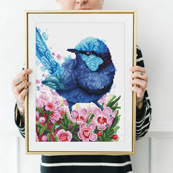 Dotz Diamond Dotz Splendid Fairy Wren - 10.6" X 13.8"