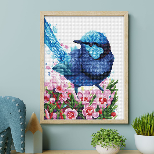 Dotz Diamond Dotz Splendid Fairy Wren - 10.6" X 13.8"