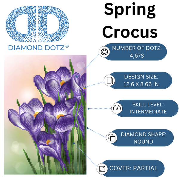 Dotz Diamond Dotz Spring Crocus - 12.6" X 8.7"