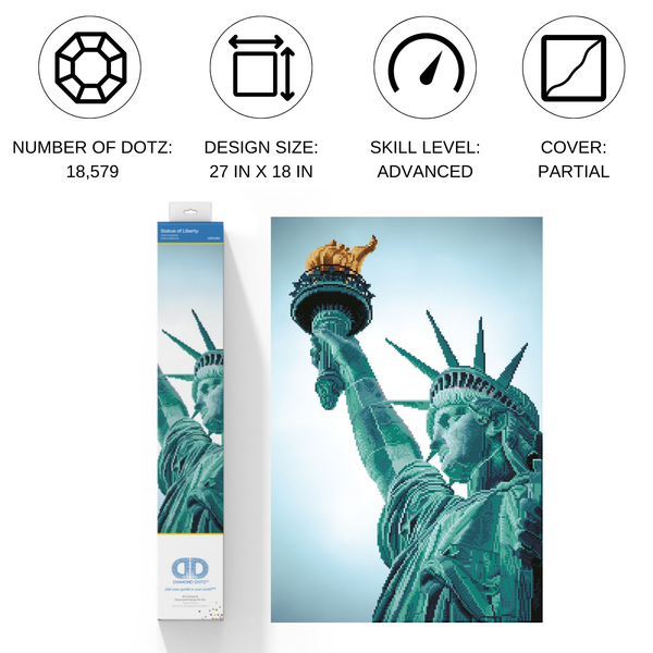 Dotz Diamond Dotz Statue Of Liberty - 18.5" X 27.6"