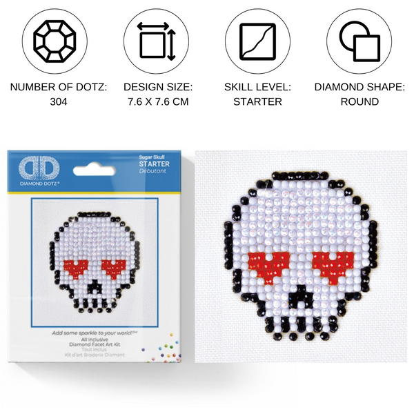Dotz Diamond Dotz Sugar Skull - 3.0" X 3.0"