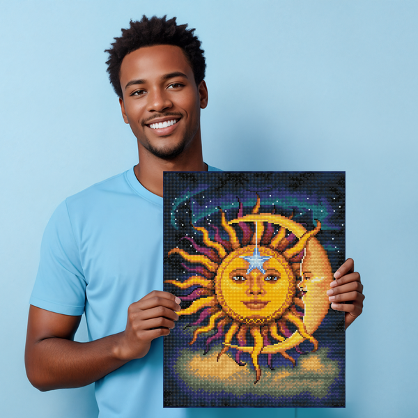 Dotz Diamond Dotz Sun & Moon - 13.8" X 17.7"