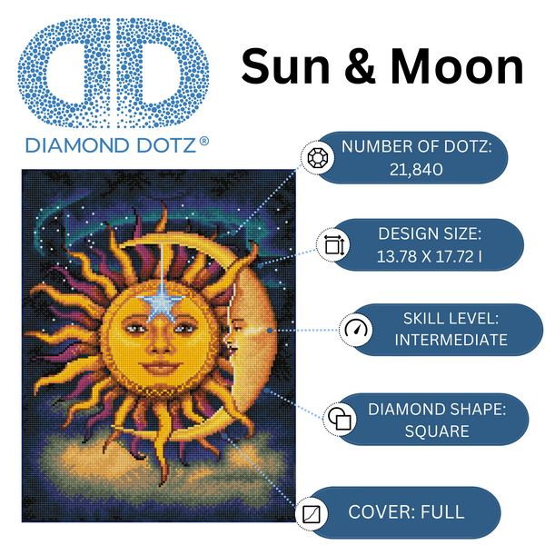 Dotz Diamond Dotz Sun & Moon - 13.8" X 17.7"