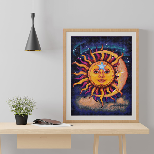 Dotz Diamond Dotz Sun & Moon - 13.8" X 17.7"