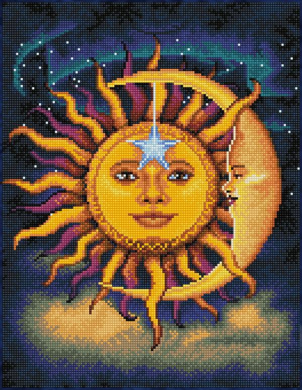 dotz Diamond Dotz Sun & Moon - 13.8" x 17.7"