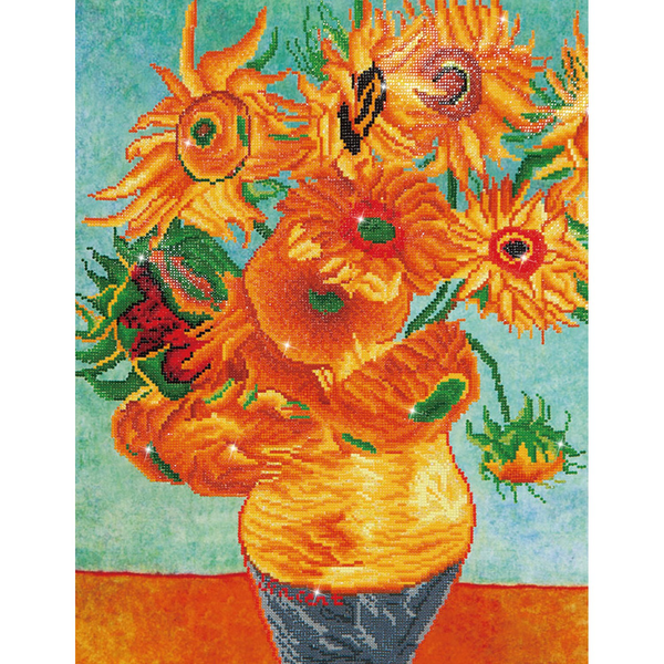 Dotz Diamond Dotz Sunflowers (Van Gogh) - 22.0" X 28.0"
