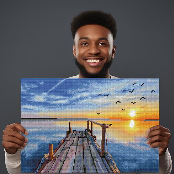 Dotz Diamond Dotz Sunset Jetty - 28.0" X 18.5"