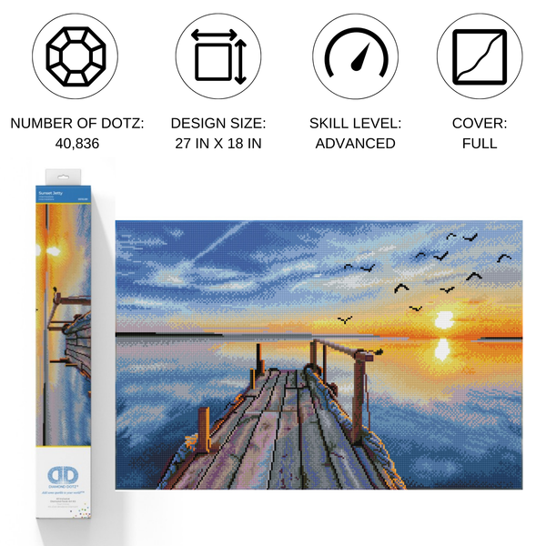 Dotz Diamond Dotz Sunset Jetty - 28.0" X 18.5"