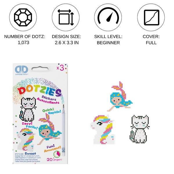 Dotz Diamond Dotz Sweet - DOTZIES Stickers Kit
