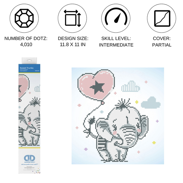 Dotz Diamond Dotz Sweet Trunks - 11.0" X 11.8"